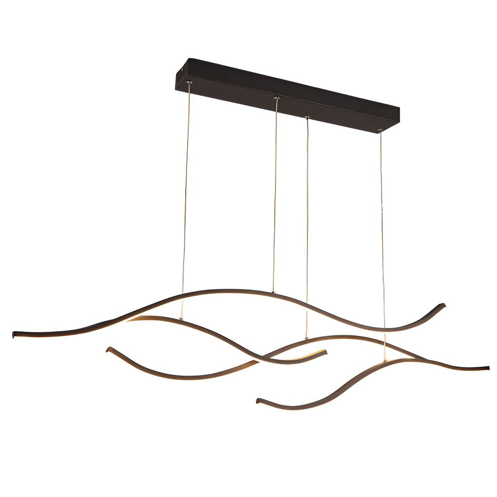 Plafonnier LED Design Ondulé pour Salon – Éclairage Moderne Économique en Métal 8