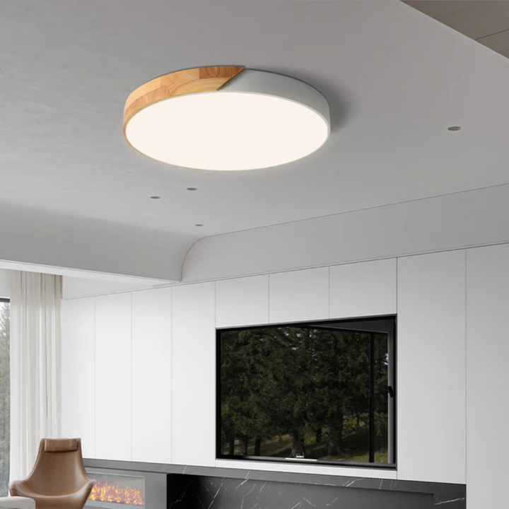 Plafonnier LED Design Scandinave en Bois et Acrylique pour Salon et Intérieurs Modernes – Éclairage LED Plafond Élégant 7