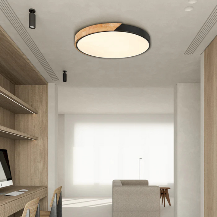 Plafonnier LED Design Scandinave en Bois et Acrylique pour Salon et Intérieurs Modernes – Éclairage LED Plafond Élégant 8