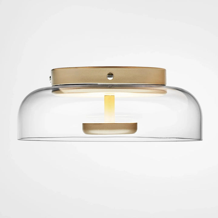 Plafonnier LED Design en Verre Fumé ou Ambre – Éclairage Moderne pour Entrées et Couloirs, Lumière Blanche Chaude 2