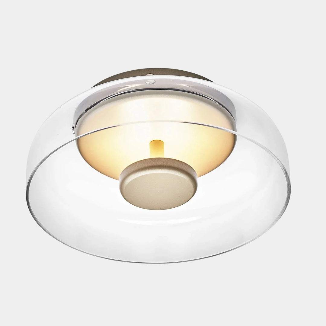Plafonnier LED Design en Verre Fumé ou Ambre – Éclairage Moderne pour Entrées et Couloirs, Lumière Blanche Chaude 4