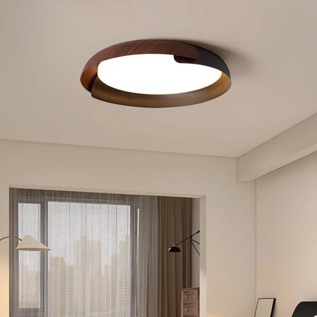 Plafonnier LED en Bois Métallique pour Chambre – Éclairage Écologique et Élégant, 42 cm ou 50 cm 1