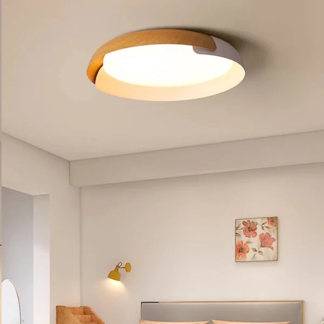 Plafonnier LED en Bois Métallique pour Chambre – Éclairage Écologique et Élégant, 42 cm ou 50 cm 2