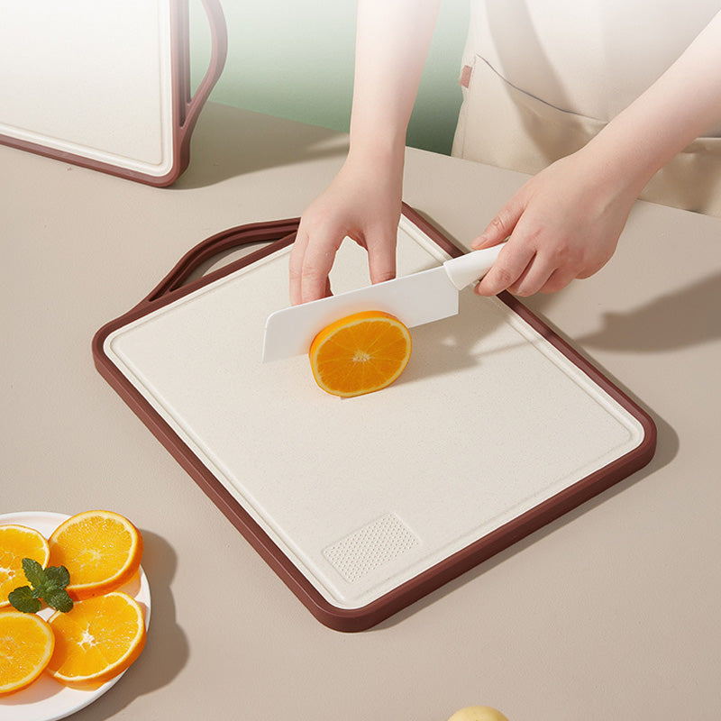 Planche à Découper Antibactérienne en Bois Double Face Antidérapante – 40 x 30,5 cm pour Cuisine Hygiénique 0
