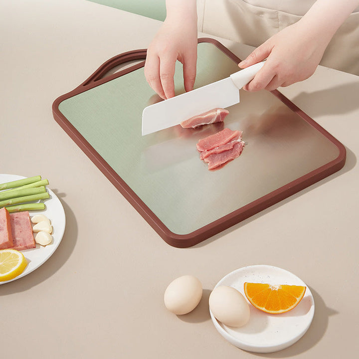 Planche à Découper Antibactérienne en Bois Double Face Antidérapante – 40 x 30,5 cm pour Cuisine Hygiénique 4