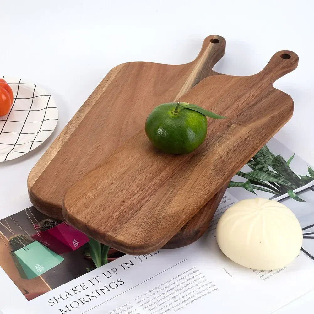 Planche à Découper en Bois Multifonctionnelle avec Poignée – Idéale pour Fromage, Charcuterie et Pain 4