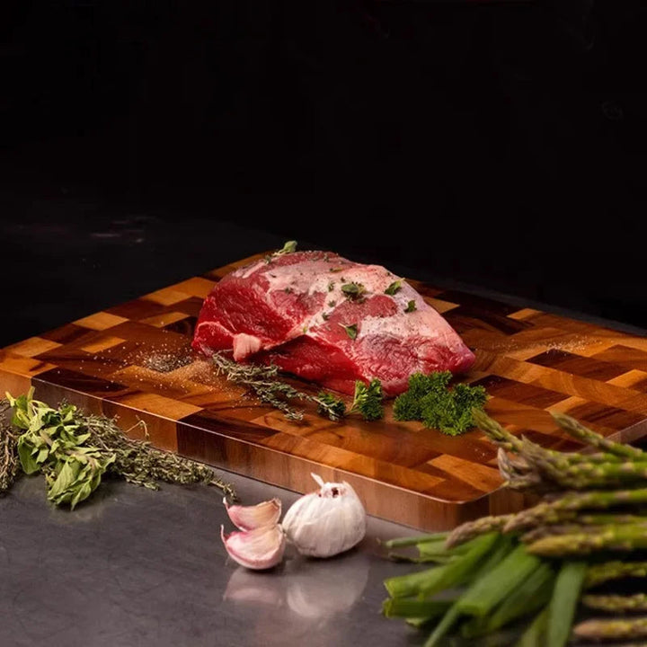 Planche à Découper en Bois d'Acacia à Double Faces avec Système de Drainage – Résistante et Pratique pour Cuisine 2