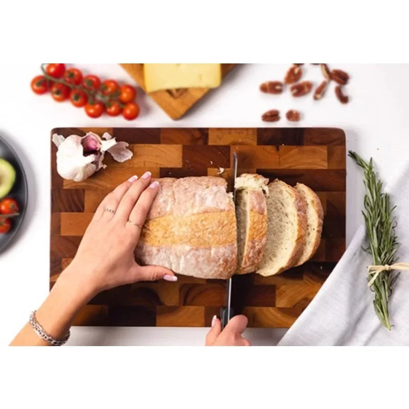Planche à Découper en Bois d'Acacia à Double Faces avec Système de Drainage – Résistante et Pratique pour Cuisine 5