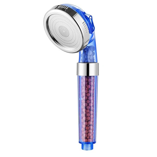Pommeau de Douche Économique 3-en-1 Haute Pression avec Filtre Anionique - Économiseur d'Eau Douchette 3