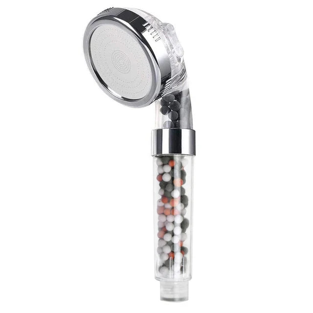 Pommeau de Douche Économique 3-en-1 Haute Pression avec Filtre Anionique - Économiseur d'Eau Douchette 4