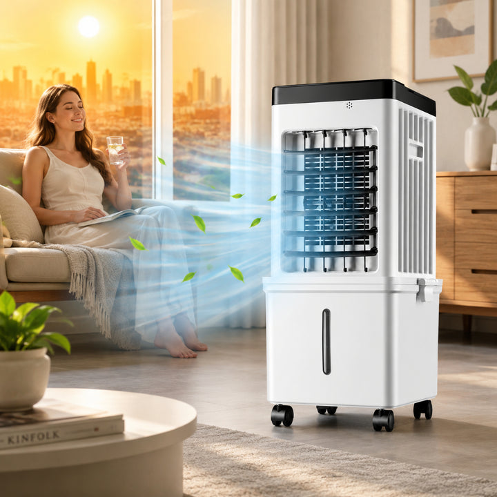 Portable Air Conditioner Cooling Fan Remote Control Windowless