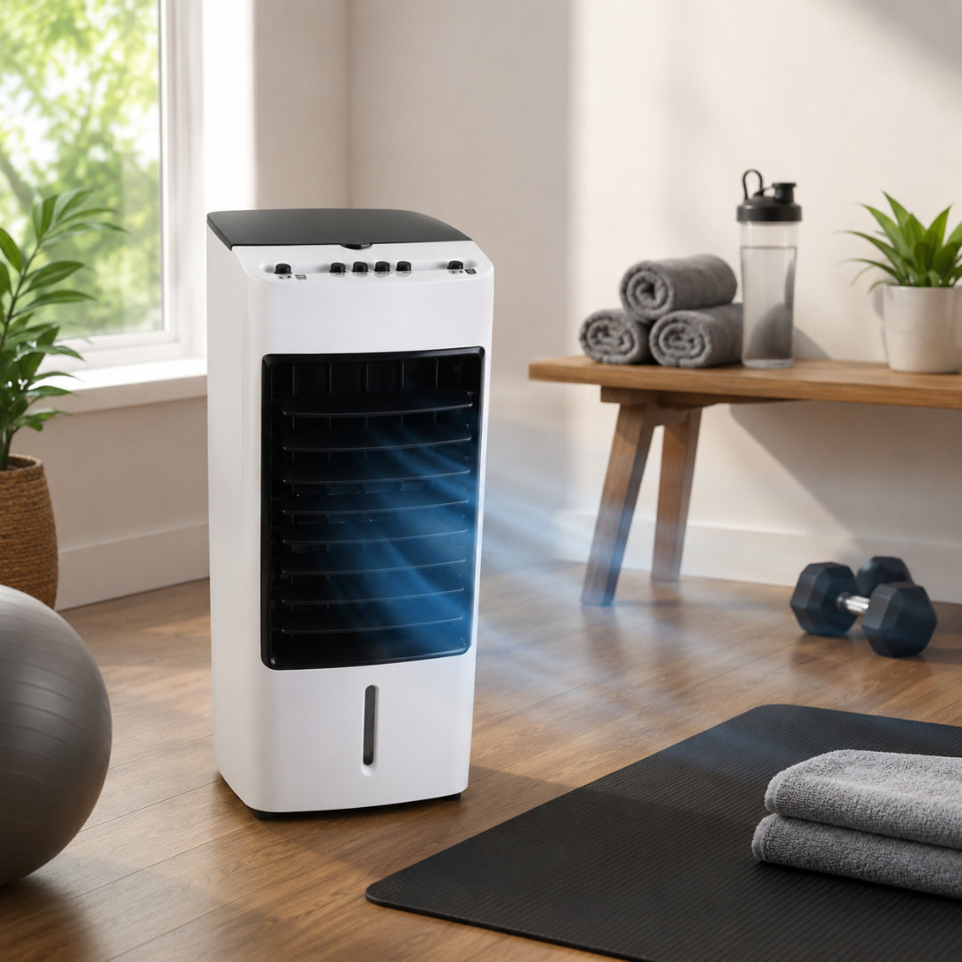 Condizionatore d'Aria Portatile Raffrescatore Evaporativo Ventilatore per Ambienti Grandi