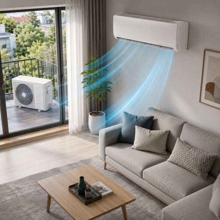Condizionatore d'Aria Portatile Mini Split Unità di Raffreddamento e Riscaldamento 12000 BTU