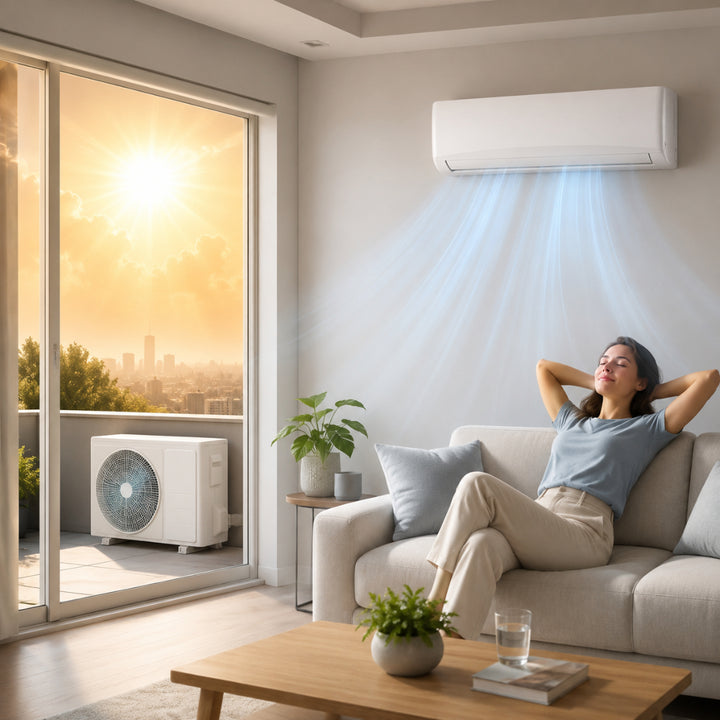 Condizionatore d'Aria Portatile Mini Split Unità di Raffreddamento e Riscaldamento 12000 BTU