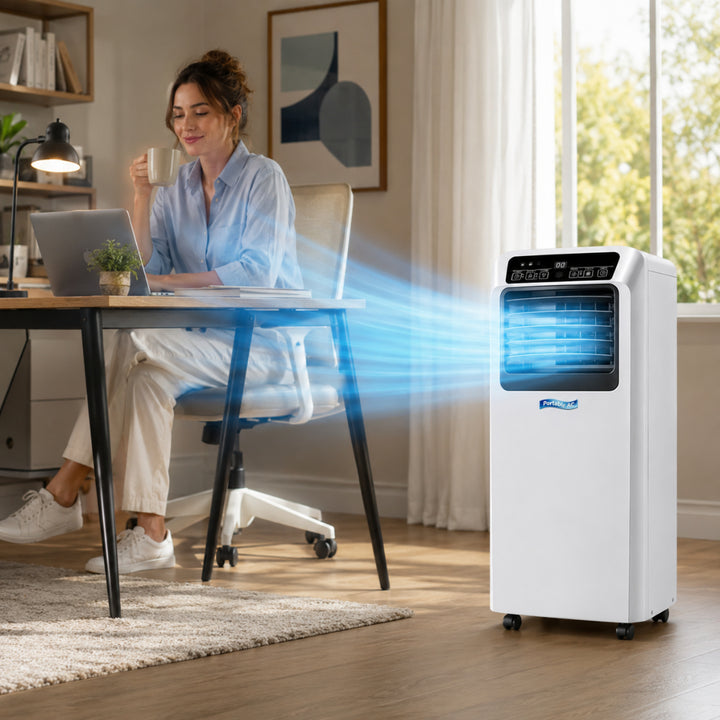 Tragbare Klimaanlage, intelligenter Kühlventilator, Luftentfeuchter 8000 BTU