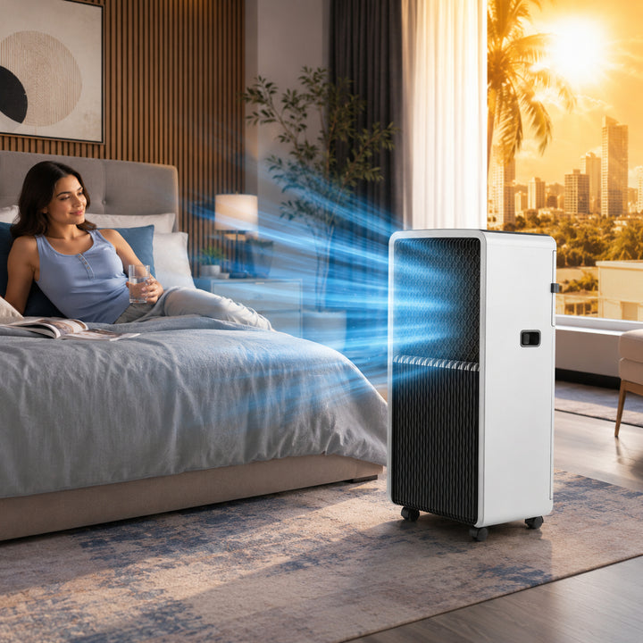 Unità di condizionatore d'aria portatile intelligente WiFi raffreddamento riscaldamento 14000 BTU