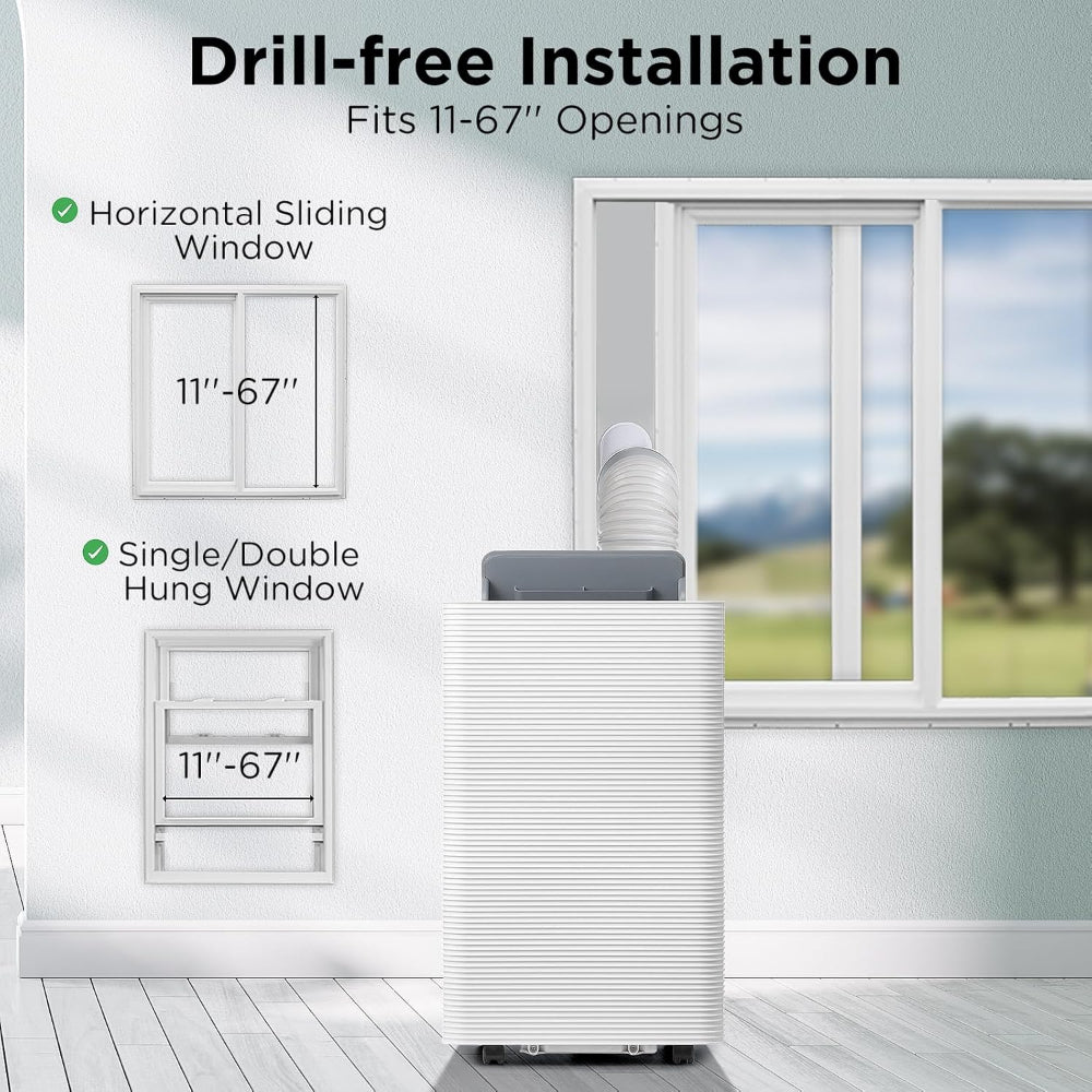 Unità di condizionatore d'aria portatile intelligente WiFi raffreddamento riscaldamento 14000 BTU