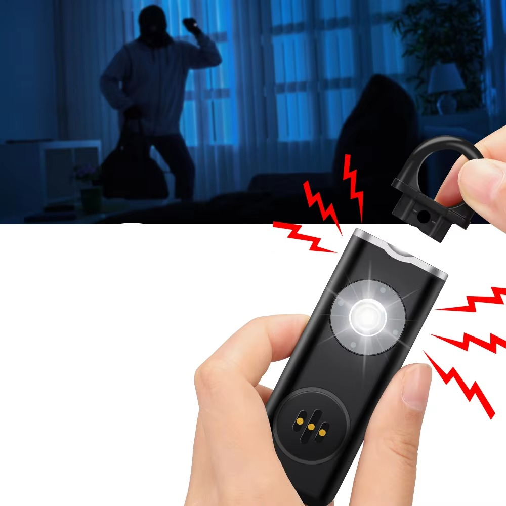 Porte-Clés d'Alarme Personnelle Compacte avec Sirène 130 dB et Lumière LED – Sécurité pour Femmes, Enfants et Personnes Âgées 1