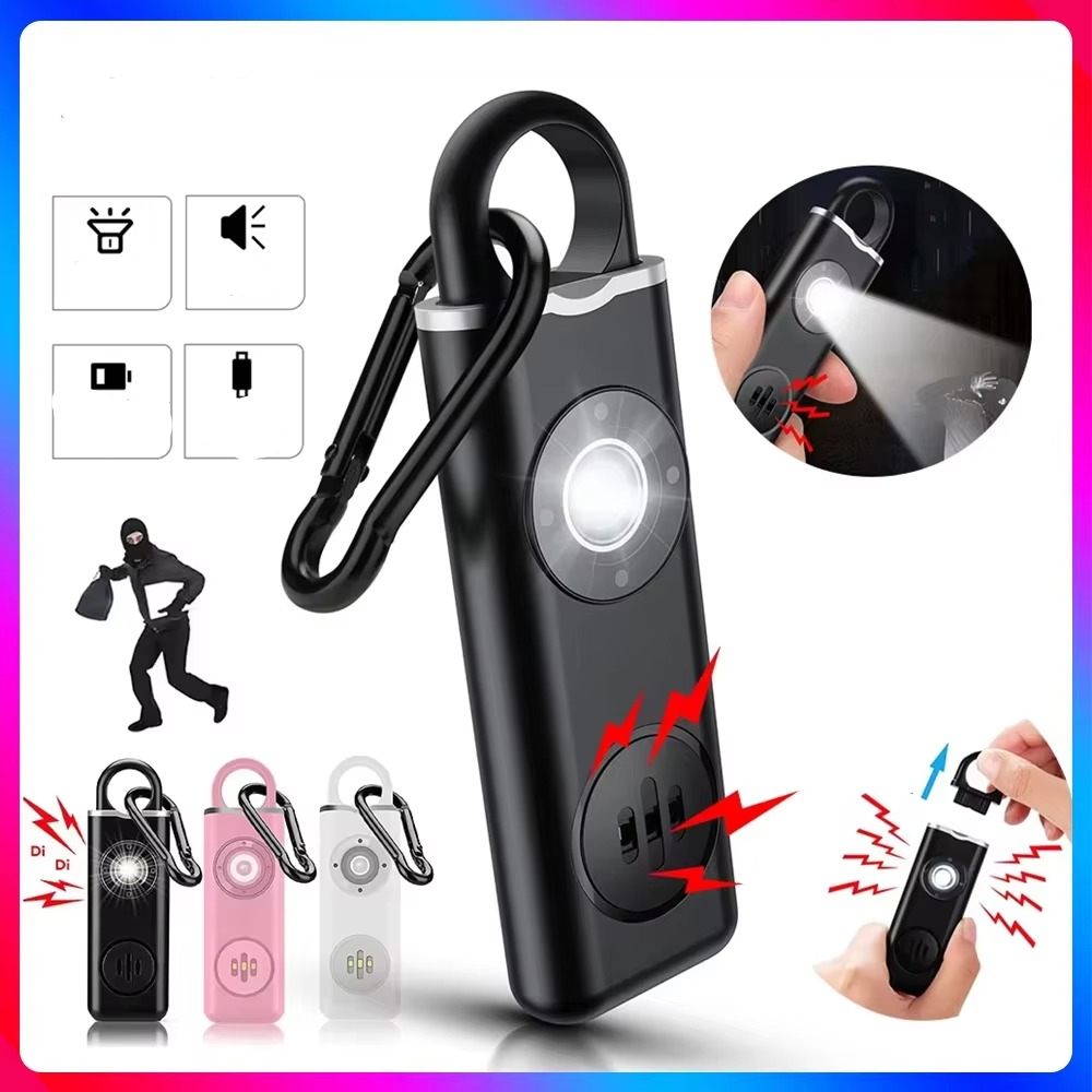 Porte-Clés d'Alarme Personnelle Compacte avec Sirène 130 dB et Lumière LED – Sécurité pour Femmes, Enfants et Personnes Âgées 2