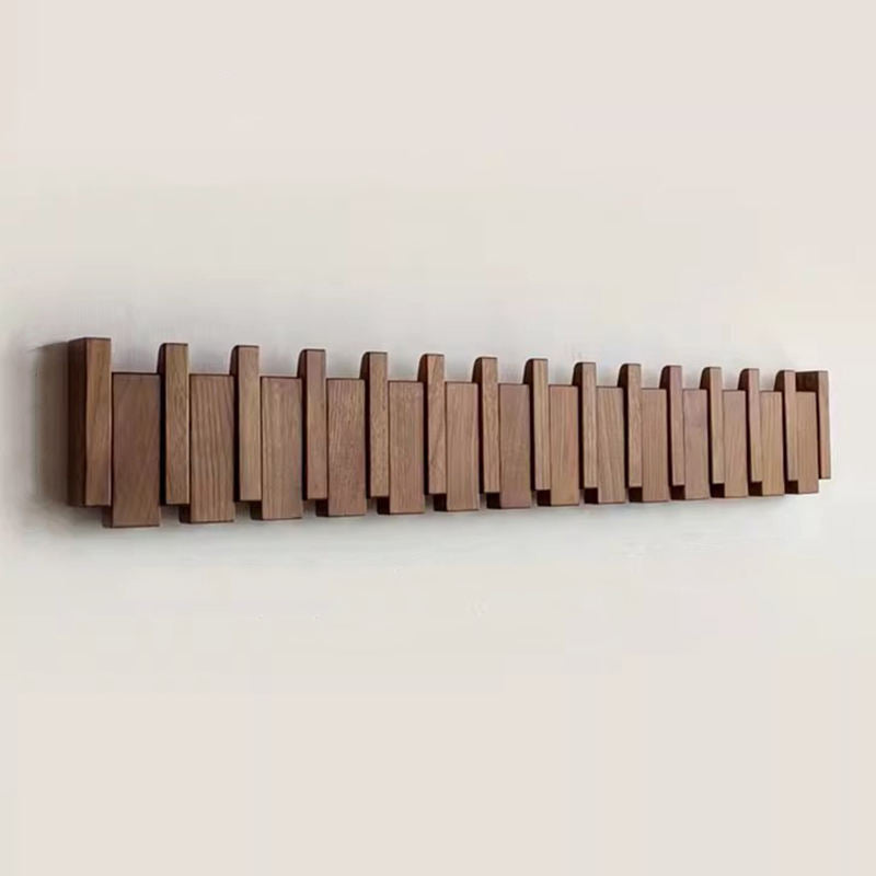 Porte-Manteau en Bois Massif avec Design Inspiré du Piano – Rack Pratique et Élégant 0