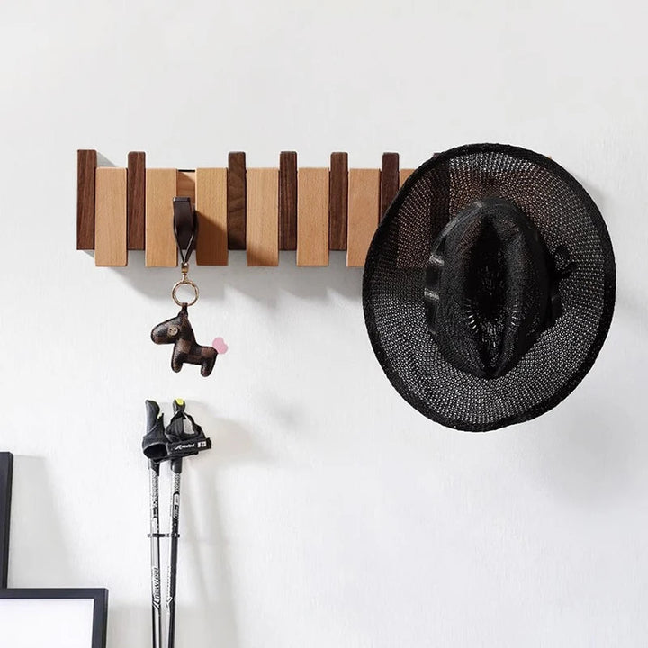 Porte-Manteau en Bois Massif avec Design Inspiré du Piano – Rack Pratique et Élégant 3