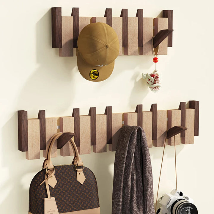 Porte-Manteau en Bois Massif avec Design Inspiré du Piano – Rack Pratique et Élégant 4