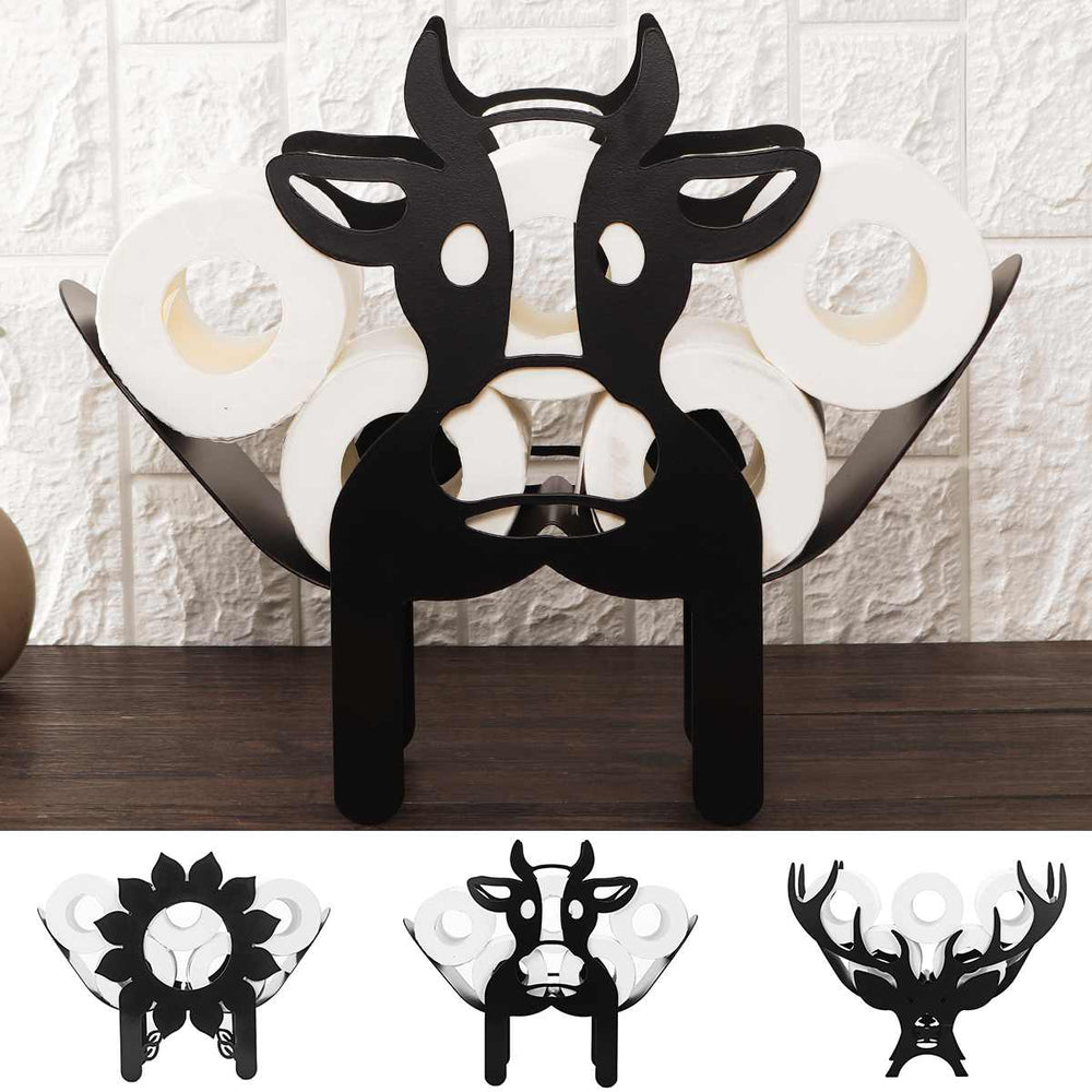 Porte-Rouleau Papier Toilette Animaux en Fer – Support Pratique et Décoratif pour Salle de Bain 1