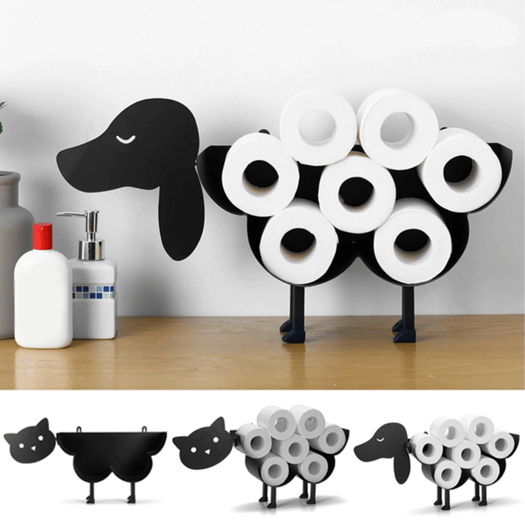 Porte-Rouleau Papier Toilette Animaux en Fer – Support Pratique et Décoratif pour Salle de Bain 5