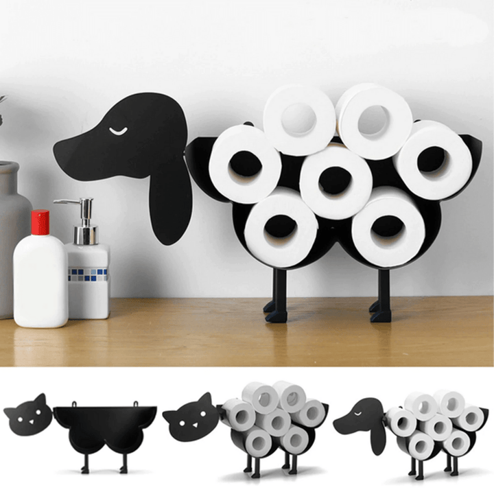 Porte-Rouleau Papier Toilette Animaux en Fer – Support Pratique et Décoratif pour Salle de Bain 5