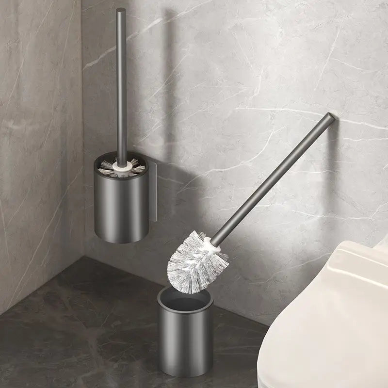 Porte Brosse WC en Aluminium Sans Perçage – Design Moderne, Pratique et Durable pour Salle de Bain 1