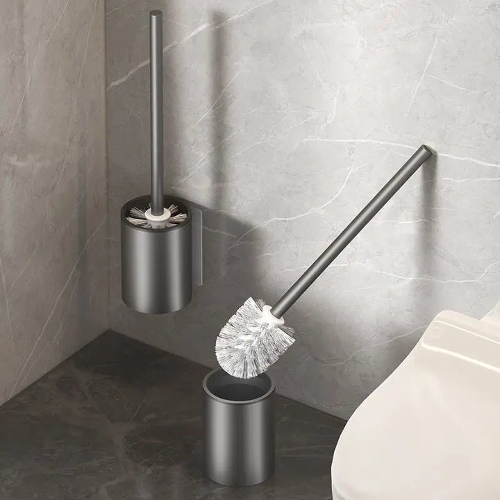 Porte Brosse WC en Aluminium Sans Perçage – Design Moderne, Pratique et Durable pour Salle de Bain 1