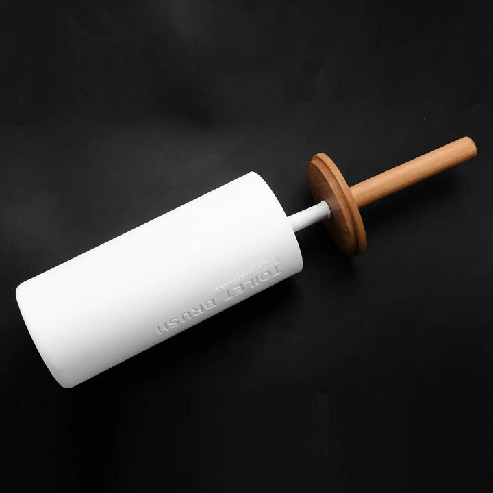 Porte Brosse WC en Bambou Écologique avec Support Durable – Balai à WC Élégant et Pratique pour Salle de Bain Moderne 2