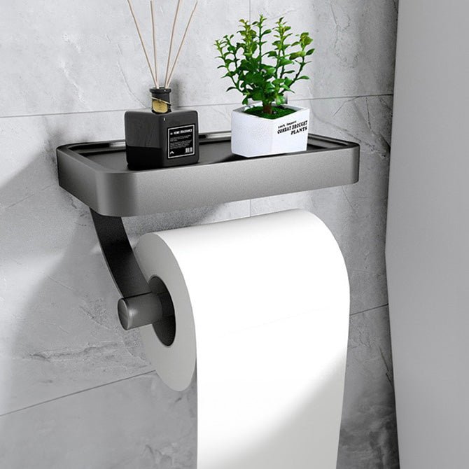 Porte Papier Toilette Mural Multifonctionnel avec Rangement Intégré – Design Élégant en Acier Inoxydable et ABS 3