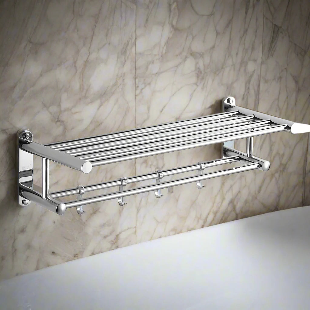 Porte Serviette Salle de Bain en Acier Inoxydable, Durable et Élégant, Installation Facile, Résistant à la Rouille, 40 cm ou 50 cm 0