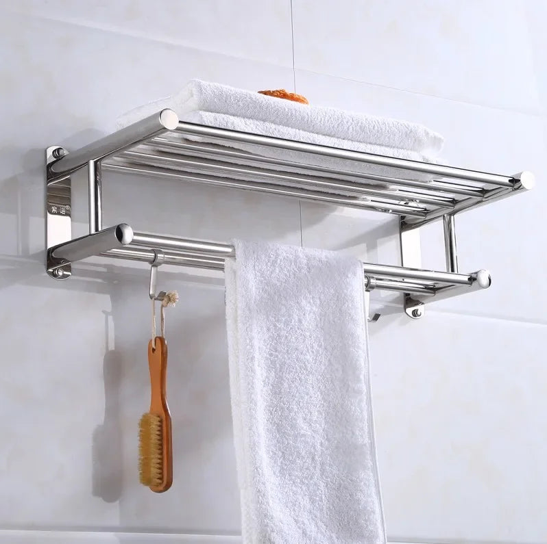Porte Serviette Salle de Bain en Acier Inoxydable, Durable et Élégant, Installation Facile, Résistant à la Rouille, 40 cm ou 50 cm 1