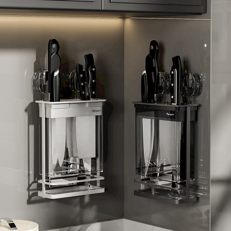 Porte Ustensiles Cuisine Tout-en-Un avec Ventouses Puissantes – Rangement Pratique pour Couteaux et Ustensiles de Cuisine 1