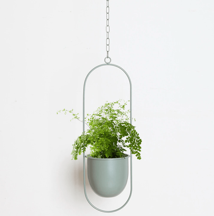 Pot de Fleur Suspendu en Métal et Bois – Design Moderne pour Intérieur, Idéal pour Ajouter de la Verdure 5