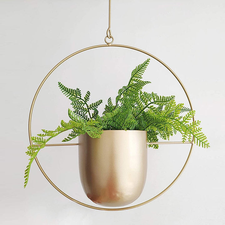 Pot de Fleur Suspendu en Métal et Bois – Design Moderne pour Intérieur, Idéal pour Ajouter de la Verdure 7