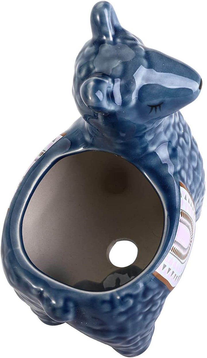 Pot de Fleurs en Céramique Alpaga – Design Amusant pour Plantes Succulentes et Décoration Intérieure, Compact 12 cm 9