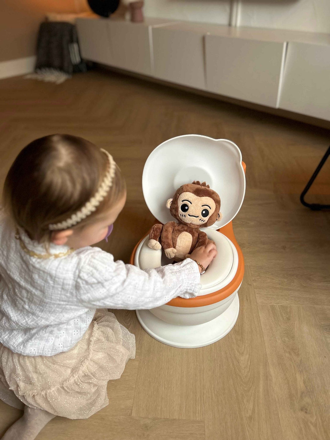 Potty Trainer Compact avec Son de Chasse d'Eau – Apprentissage de la Propreté Amusant pour Enfants en PVC 3