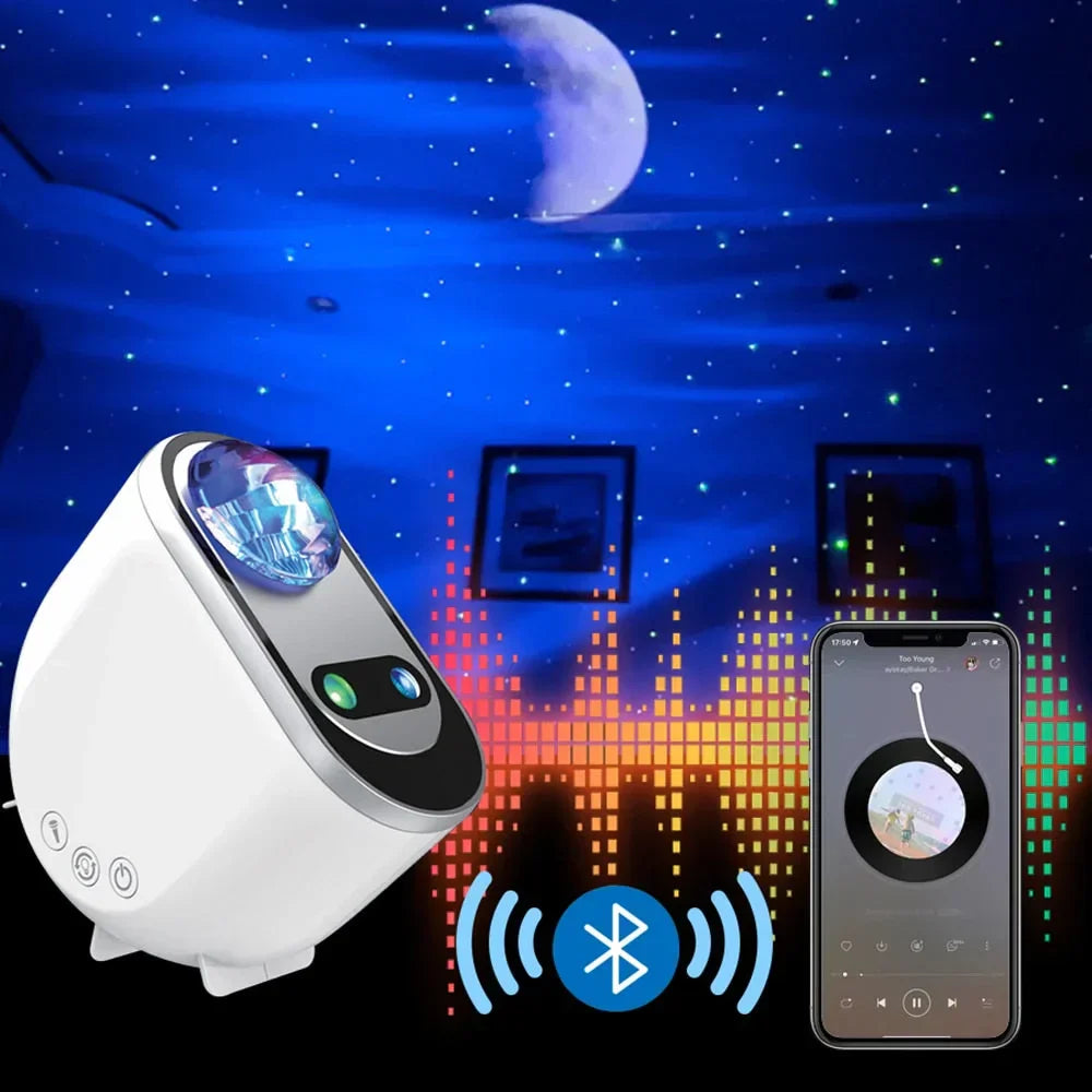 Projecteur Galaxy 3-en-1 avec Bruit Blanc, Bluetooth et Mode Rythme – Ambiance Relaxante pour Sommeil Apaisant 1