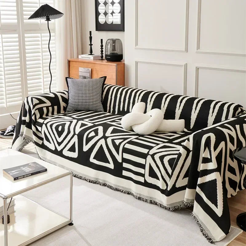 Protecteur Universel pour Canapé en Polyester et Coton – Style Bohème, Idéal pour Animaux de Compagnie, 90x180cm à 180x300cm 0