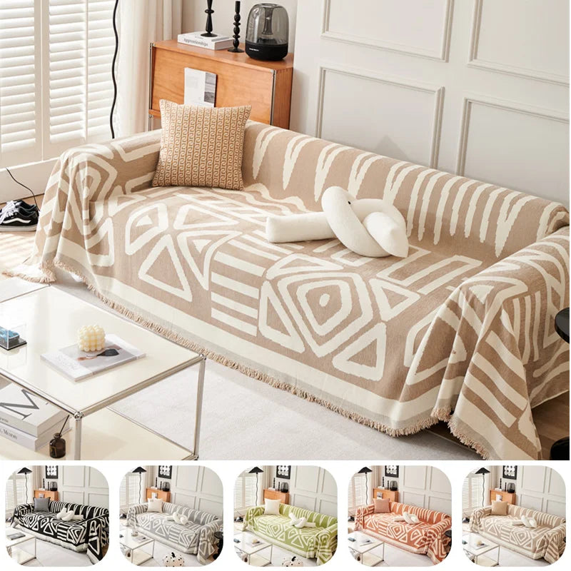 Protecteur Universel pour Canapé en Polyester et Coton – Style Bohème, Idéal pour Animaux de Compagnie, 90x180cm à 180x300cm 1