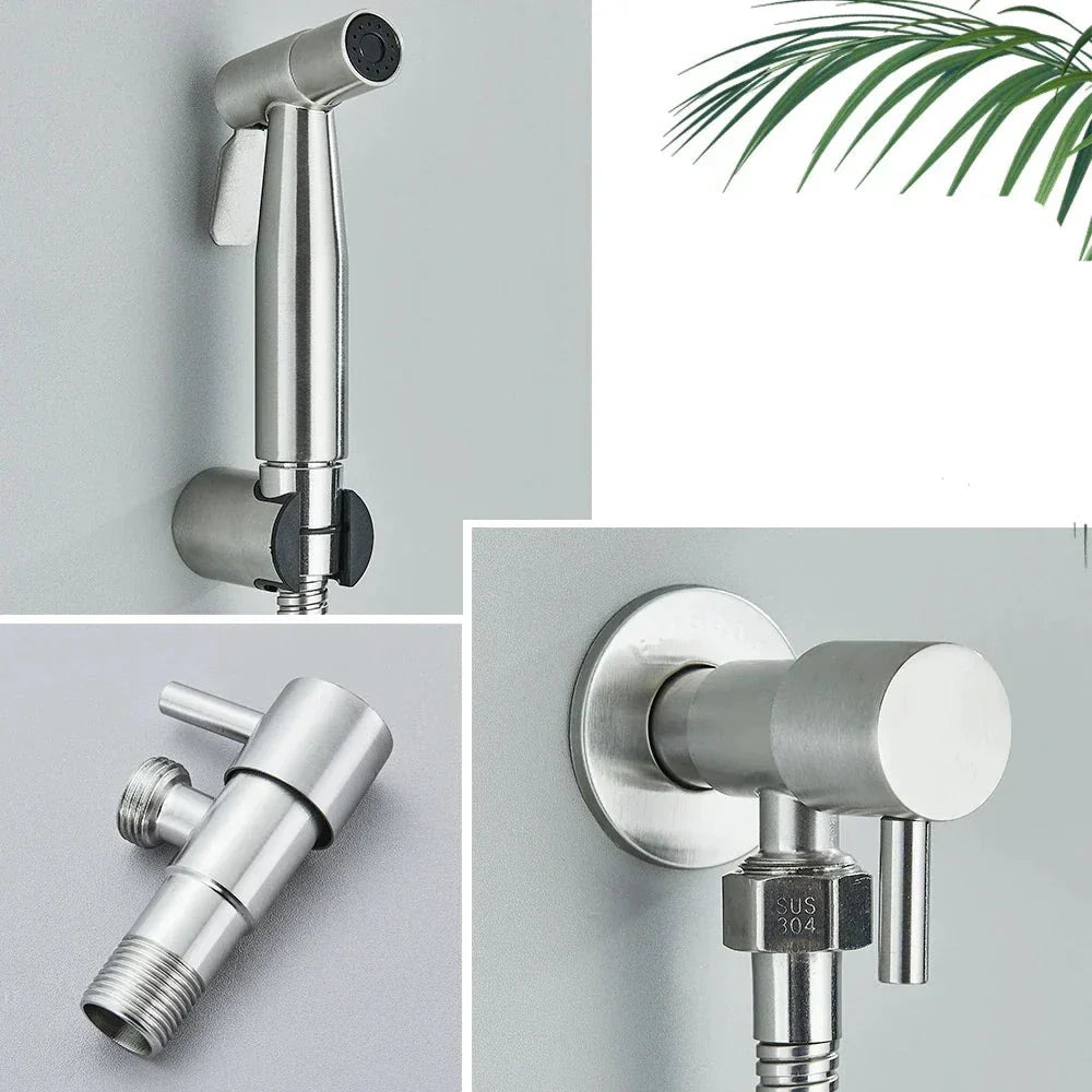 Pulvérisateur WC-Bidet Ergonomique en Acier Inoxydable avec Pression d'Eau Réglable – Hygiène et Confort Optimal 2