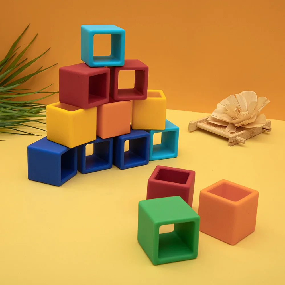 Puzzle en Bois pour Enfants – 20 Blocs Colorés en Bois Massif pour Développement Cognitif et Créativité 2