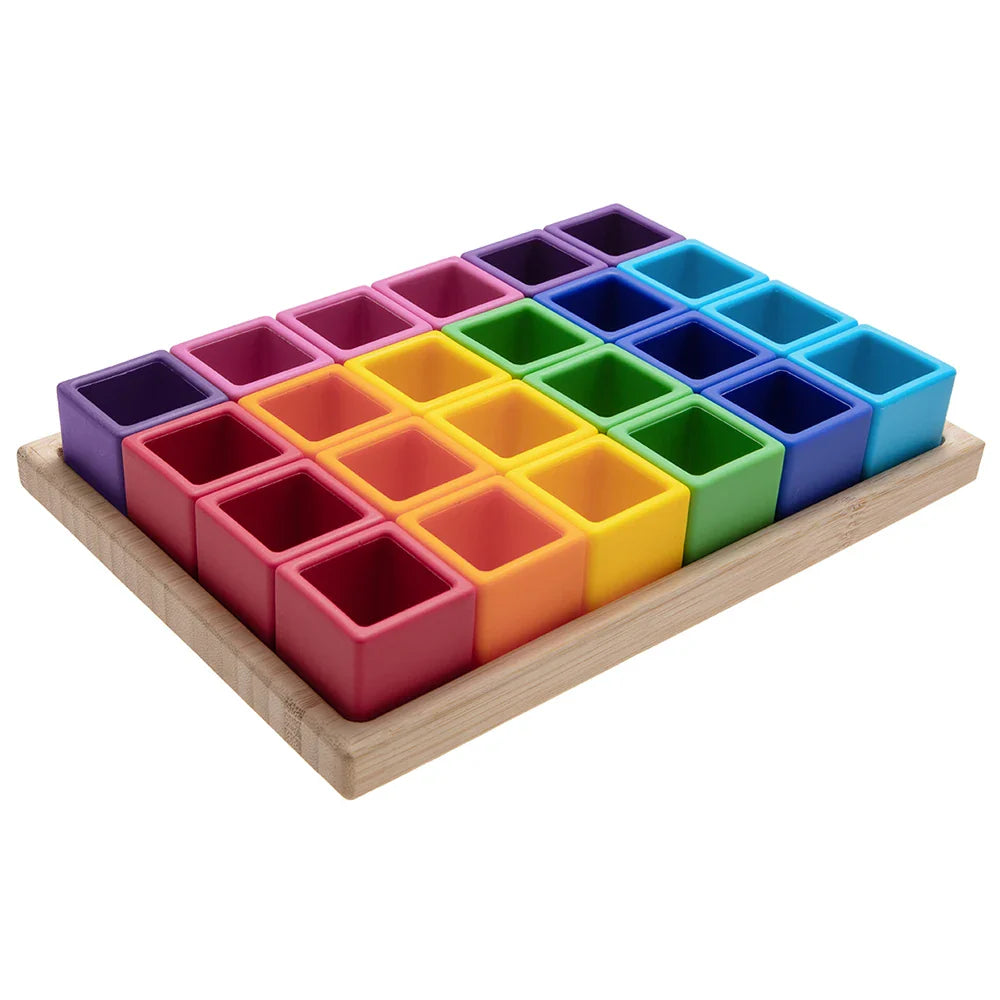 Puzzle en Bois pour Enfants – 20 Blocs Colorés en Bois Massif pour Développement Cognitif et Créativité 6