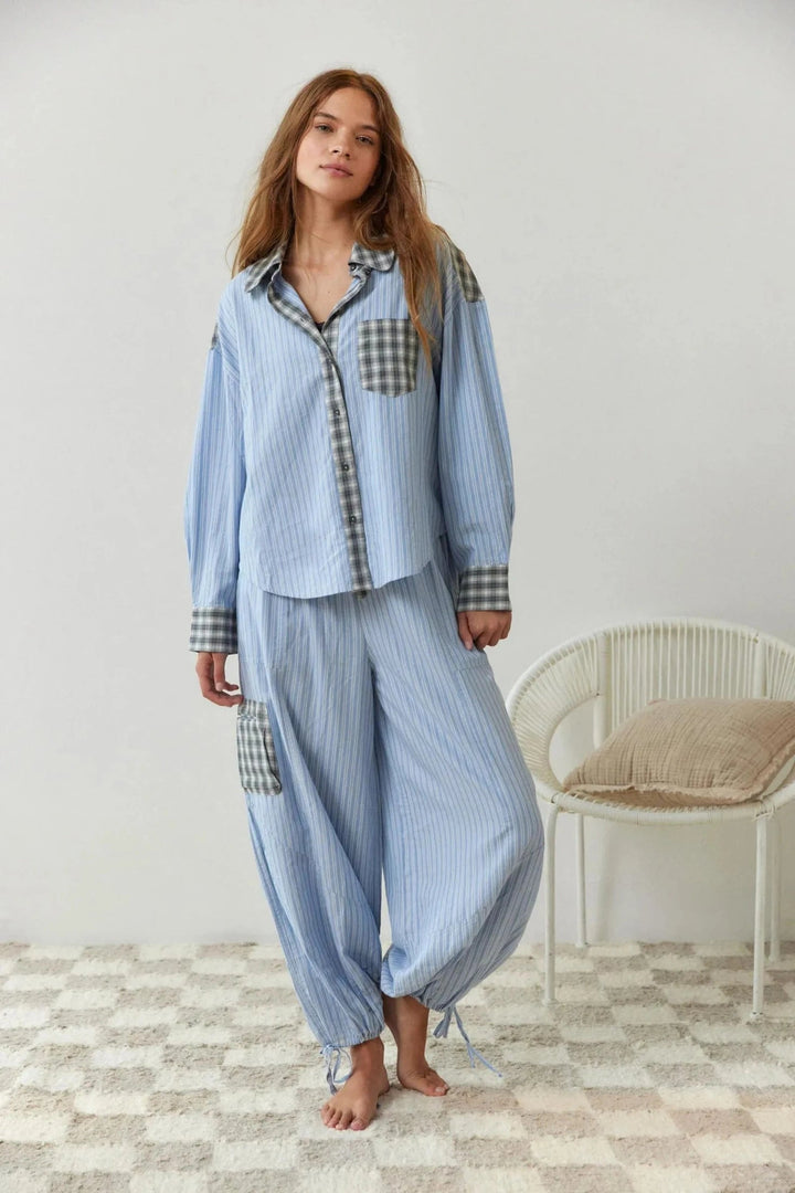 Pyjama 2 Pièces Femme Confortable en Tissu Respirant – Ensemble Décontracté pour Nuits Relaxantes 1