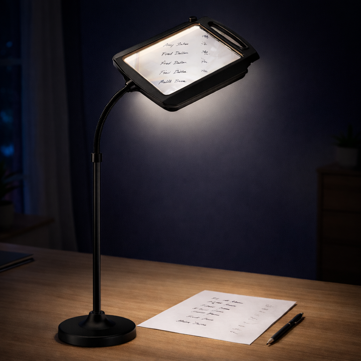 Reading Lamp Magnifier LED Floor Stand Full Page