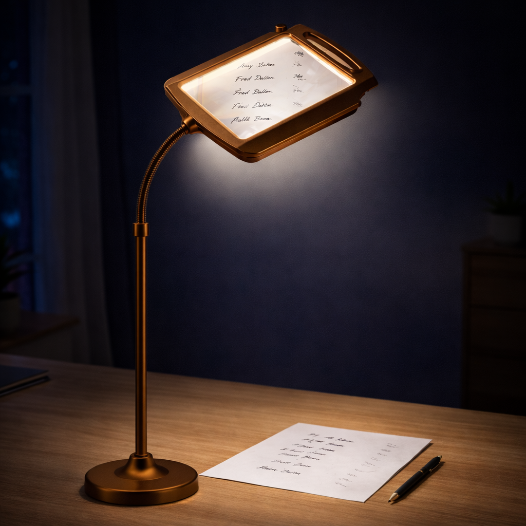 Reading Lamp Magnifier LED Floor Stand Full Page