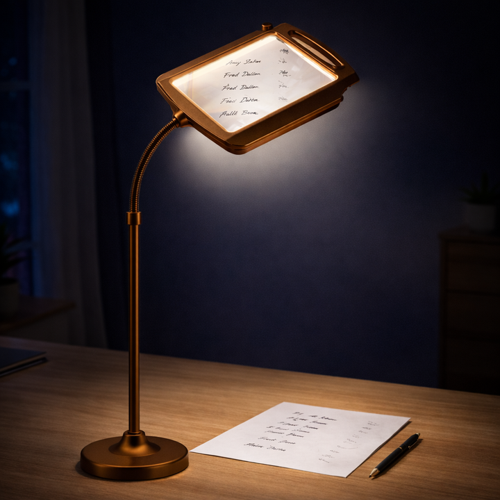 Reading Lamp Magnifier LED Floor Stand Full Page